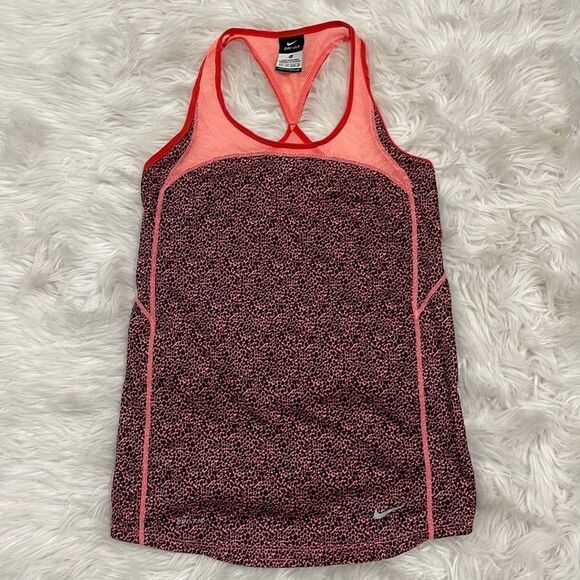 NIKE Dri-Fit Cheetah Print Mesh Tank Top Sz XS - Picture 1 of 11